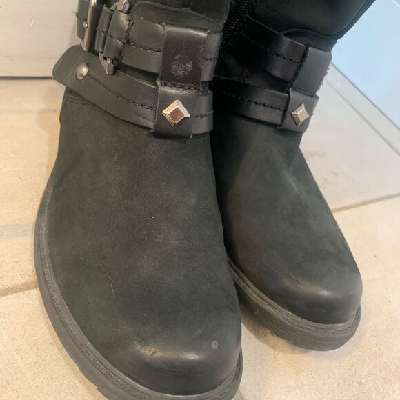 Earth | Sierra black leather knee high boots - Picture 7 of 12